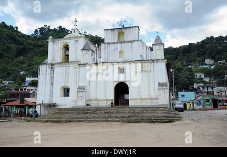 Kirche in San Jorge La Laguna, Solola, Guatemala. Stockfoto