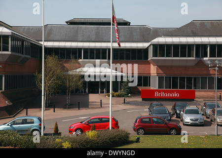 Der Hauptsitz in Leek Staffordshire des ehemaligen Britannia Building Society jetzt Bestandteil der Co-Operative Bank Stockfoto