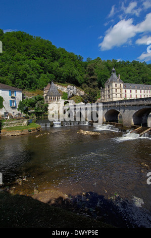 Abbaye Saint-Pierre de Brantome, Brantome Stockfoto