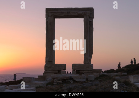 Tempel des Apollo Arch, Insel Naxos, Griechenland Stockfoto