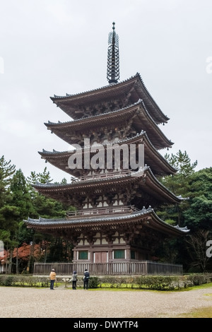 Fünfstöckige Pagode in Daigo-Ji-Tempel, Kyoto, Japan Stockfoto