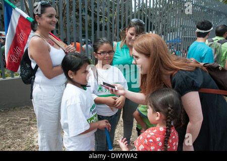 Journalistin Costa Rica Stockfoto