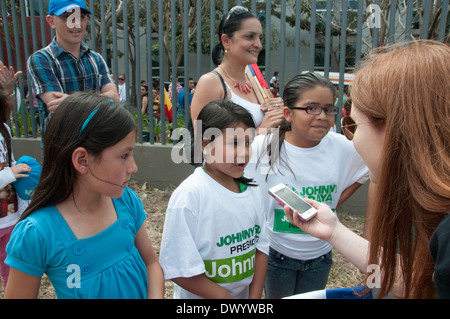 Frau Journalist costarica Stockfoto