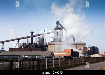 Redcar Stahl arbeitet, zeigt der Hochofen Stockfoto