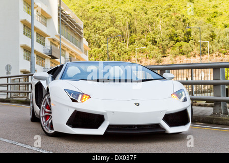 Lamborghini LP700-4 Super Auto 2013 Modell Limited Edition in Hong Kong Stockfoto