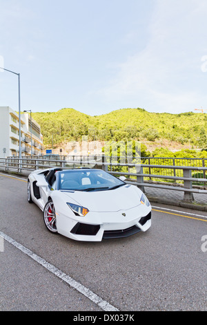 Lamborghini LP700-4 Super Auto 2013 Modell Limited Edition in Hong Kong Stockfoto