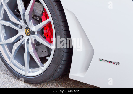 Lamborghini LP700-4 Super Auto 2013 Modell Limited Edition in Hong Kong Stockfoto