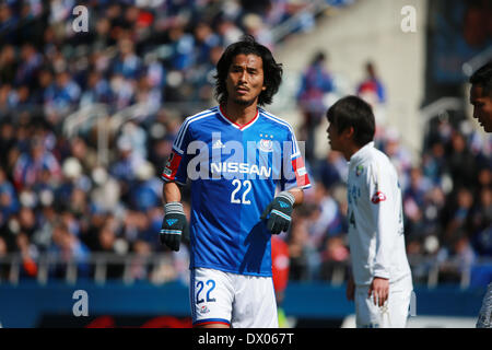 NHK Spring Mitsuzawa Fußballstadion, Kanagawa, Japan. 15. März 2014. Yuji Nakazawa (F Marinos), 15. März 2014 - Fußball: 2014 J.League Division 1, zwischen Yokohama F Marinos 3-0 Tokushima Vortis im NHK Spring Mitsuzawa Fußballstadion, Kanagawa, Japan. Bildnachweis: Jun Tsukida/AFLO SPORT/Alamy Live-Nachrichten Stockfoto