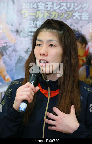 Azusawa Gymnasium, Tokio, Japan. 15. März 2014. Saori Yoshida (JPN), 15. März 2014 - Ringen: 2014 Female Wrestling Worldcup am Azusawa Gymnasium, Tokio, Japan. Bildnachweis: YUTAKA/AFLO SPORT/Alamy Live-Nachrichten Stockfoto