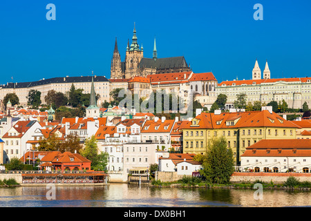 St. Veits Kathedrale und der Prager Burg Stockfoto
