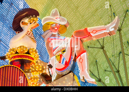 Fremont Street im alten Las Vegas Nevada Stockfoto