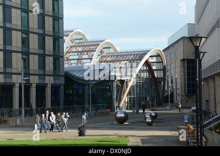 Wintergarten & Millennium Square - Stadt von Sheffield, England, UK Stockfoto