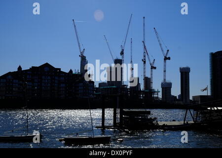 London, UK. 16. März 2014. Bau im Gange bei Nine Elms wo der Americn Botschaft ein neues Haus in London Credit baut: Rachel Megawhat/Alamy Live News Stockfoto
