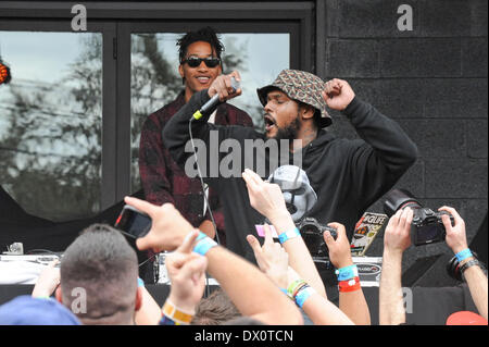 Austin, Texas, USA. 14. März 2014. Schuljunge Q führt beim South By Southwest (SXSW) SPIN Party im Stubb am 14. März 2014 in Austin, Texas - USA. (Foto von Manuel Nauta/NurPhoto) © Manuel Nauta/NurPhoto/ZUMAPRESS.com/Alamy Live-Nachrichten Stockfoto