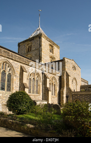 Die Pfarrei & Priory-Kirche von Sankt Nikolaus, Arundel, West Sussex. Stockfoto