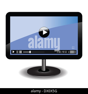 Bunte Illustrationen mit video-Player für Ihr design Stockfoto