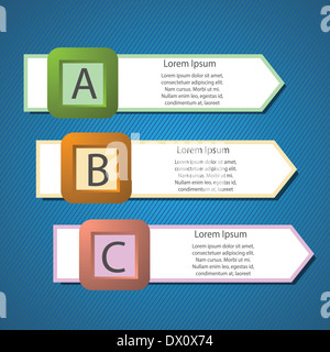 Bunte Illustrationen mit Info-Grafik Pfeile-Struktur für Ihr design Stockfoto