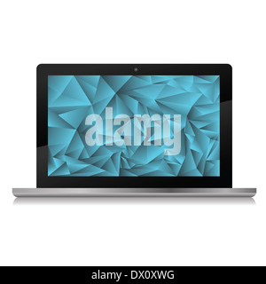Bunte Illustrationen mit neuen Laptop für Ihr design Stockfoto