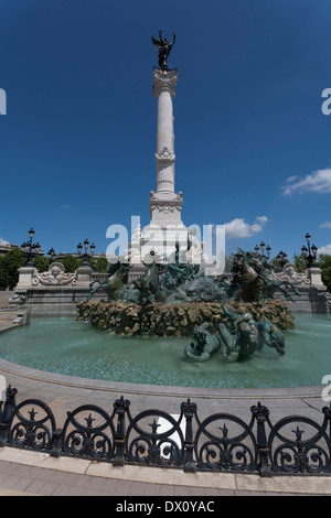 Bordeaux, Frankreich und das Denkmal des Girondins in die Place des Quinconces Stockfoto