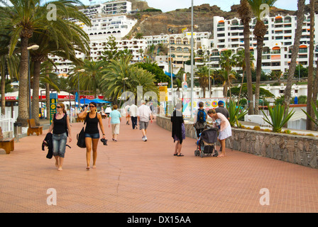 Paseo Maritimo Promenade, Puerto Rico, Gran Canaria, Insel, Kanaren, Spanien, Europa Stockfoto