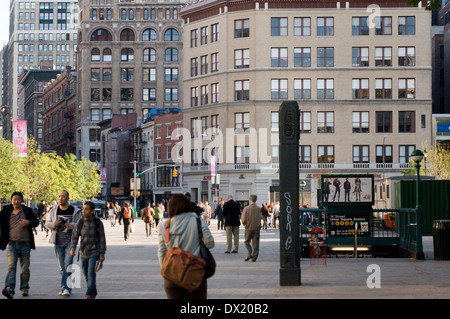 Union Square. Zwischen dem 14. und 17. und Union Square West und Ost. Sie fingen an trat der Union, weil Stockfoto