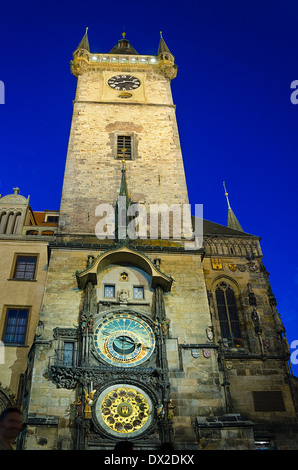 Prag, Tschechische Republik - SEP 04: Rathaus Uhr (Orloj). Ursprünglich im Jahre 1410 instaliert, wurde die Uhr von Meister Hanus umgebaut. Stockfoto