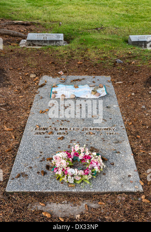 Ernest Hemingway Grab auf Ketchum Friedhof in Ketchum, Idaho, USA Stockfoto