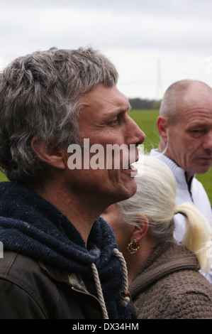 Bez 'Happy Mondays' besucht Barton Moos, unterstützen die Anti-Fracking-Demonstration Stockfoto