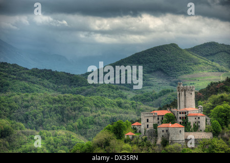 Mittelalterliche Castli Rihemberk in Branik, Slowenien Stockfoto