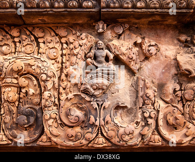 Buddha im Tempel Banteay Srei Stockfoto