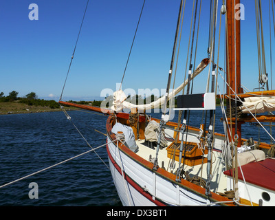 alten Sailboot auf Fårö, Gotland, Gotlands Län, Schweden Stockfoto