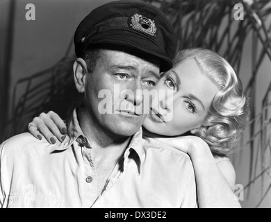 DIE SEA CHASE 1955 Warner Bros Film mit John Wayne und Lana Turner Stockfoto