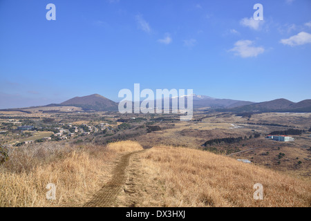 Blick vom SaeByeol Vulkankegel in Jeju Island Stockfoto