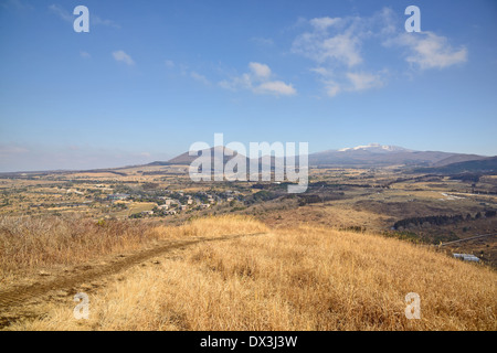 Hanla Berg, Blick vom SaeByeol Vulkankegel in Jeju Island Stockfoto