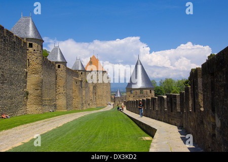 La Cité, Carcassonne Stockfoto