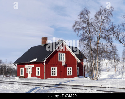Stenbacken Station, Kiruna, Norrbottens Län, Lappland, Schweden Stockfoto