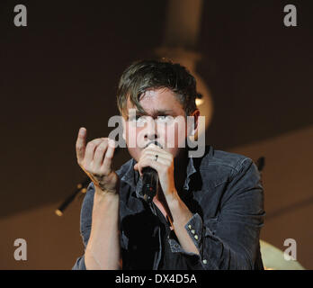 Tom Chaplin von Keane in der Heineken Music Hall durchführen. Amsterdam, Holland - 16.10.12 wo: Hol Stockfoto