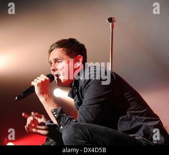 Tom Chaplin von Keane in der Heineken Music Hall durchführen. Amsterdam, Holland - 16.10.12 wo: Hol Stockfoto