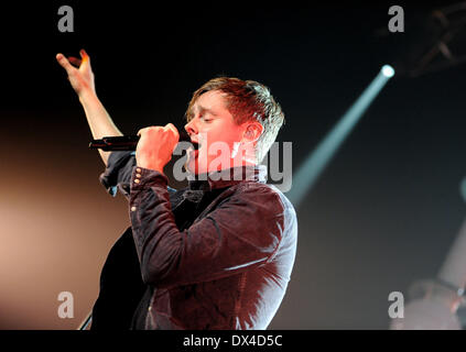 Tom Chaplin von Keane in der Heineken Music Hall durchführen. Amsterdam, Holland - 16.10.12 wo: Hol Stockfoto