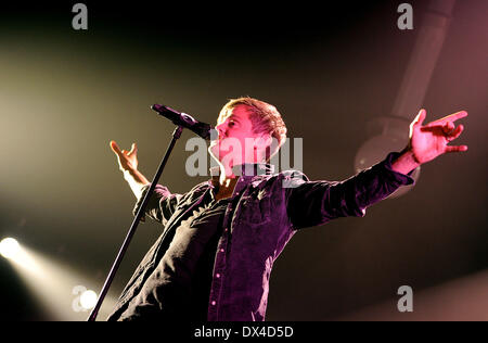 Tom Chaplin von Keane in der Heineken Music Hall durchführen. Amsterdam, Holland - 16.10.12 wo: Hol Stockfoto