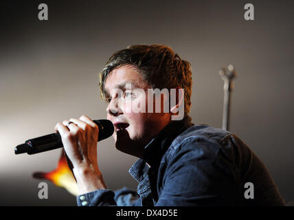 Tom Chaplin von Keane in der Heineken Music Hall durchführen. Amsterdam, Holland - 16.10.12 wo: Hol Stockfoto