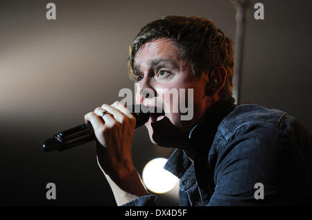 Tom Chaplin von Keane in der Heineken Music Hall durchführen. Amsterdam, Holland - 16.10.12 wo: Hol Stockfoto