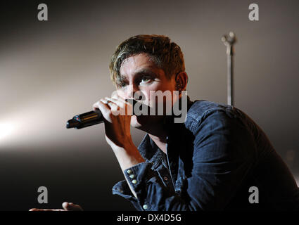 Tom Chaplin von Keane in der Heineken Music Hall durchführen. Amsterdam, Holland - 16.10.12 wo: Hol Stockfoto