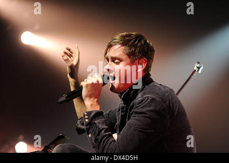 Tom Chaplin von Keane in der Heineken Music Hall durchführen. Amsterdam, Holland - 16.10.12 wo: Hol Stockfoto