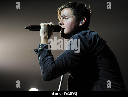 Tom Chaplin von Keane in der Heineken Music Hall durchführen. Amsterdam, Holland - 16.10.12 wo: Hol Stockfoto