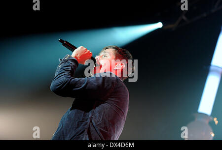 Tom Chaplin von Keane in der Heineken Music Hall durchführen. Amsterdam, Holland - 16.10.12 wo: Hol Stockfoto