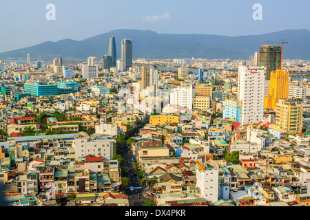 Sonnenuntergang in der Stadt Da Nang, Vietnam Stockfoto