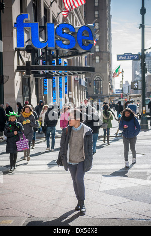 Die Büros und Studios von Fuse TV in der Nähe von Penn Station von New York Stockfoto