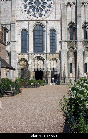 Frankreich, Kathedrale von Chartres, Royal Portal, Westfassade Stockfoto