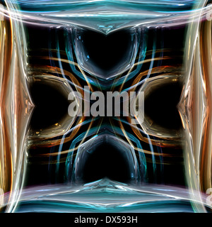 Wunderbare abstrakte illustrierte Glasobjekt Stockfoto